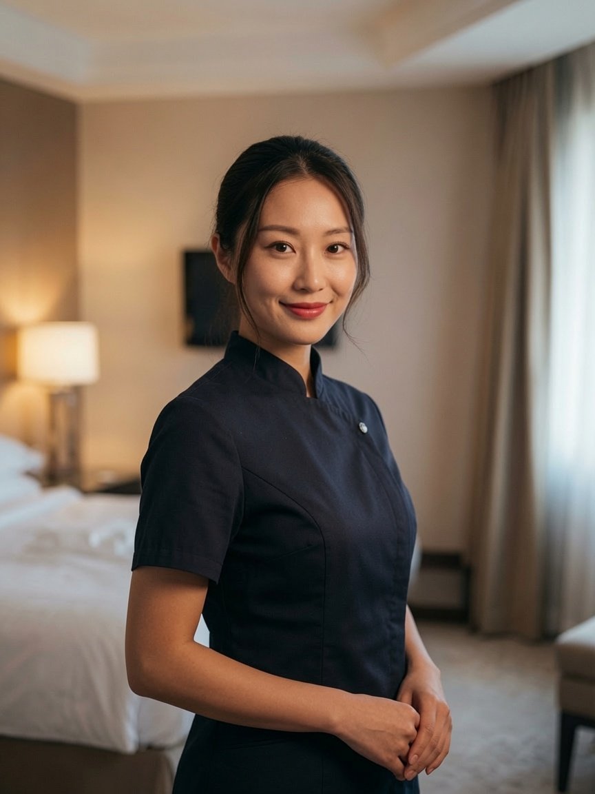 Professional massage therapist prepared for an in-room Asian massage session in Las Vegas